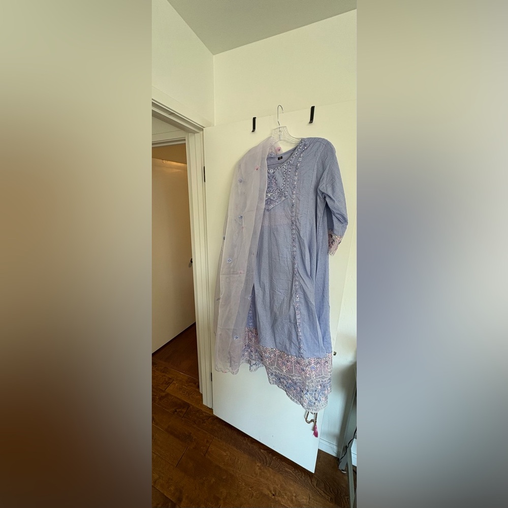 Chic Lavender Indian kurta Dress & pants set XXL